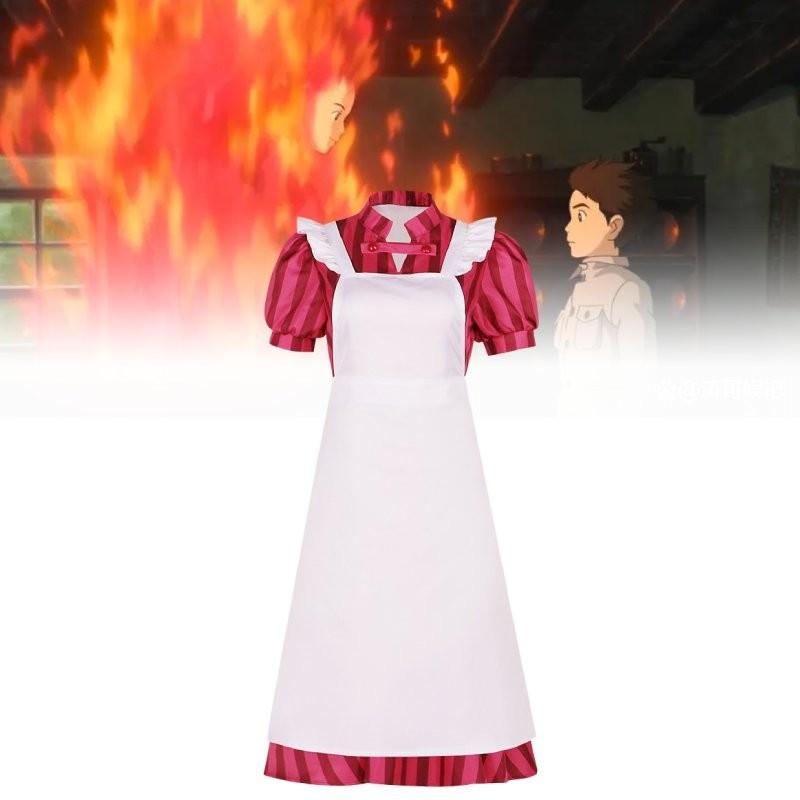Стильный костюм для косплея Canglu для мальчиков и девочек включает платье и фартук модных цветов