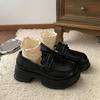 2025 весна новая jk униформа французские лоферы на толстом каблуке черные туфли jk на платформе британский стиль униформа маленькие кожаные туфли