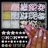 Hot New 3D Nail Art Decoration Kit with Resin Bows, Flat Back Pearls, and Assorted Shapes – Unscented DIY Craft Embellishments