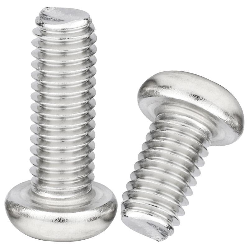 Никелированный закаленный крепежный винт с полукруглой головкой и крестообразным шлицем M1.7-M4