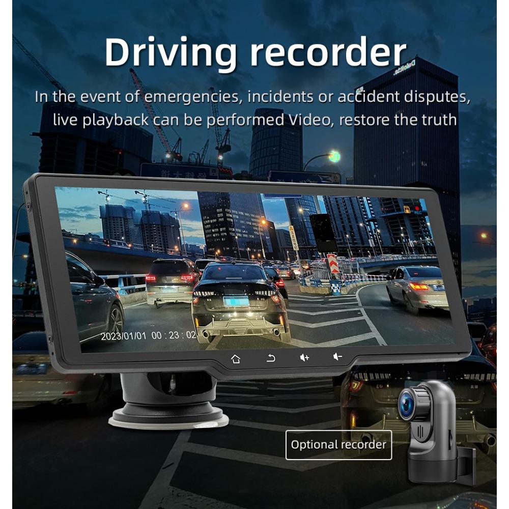 10,26-дюймовый портативный беспроводной экран Carplay HD задняя камера заднего вида Автомобильный радиоприемник DVR MP5 мультимедийный видеоплеер Android Auto