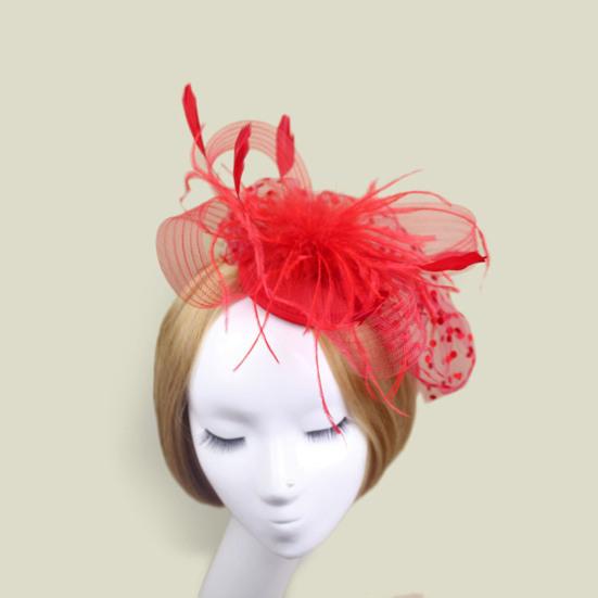 Feather Mesh Top Hat Headband Easy To Wear Style Headgear Daily Party Matching Lady Hair Accessories