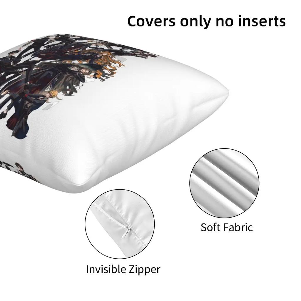 Limbus Company 2 Pcs Square Pillowcase Pillow Cover Cushion Decor Comfort Throw Pillow For Home Bedroom