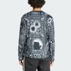adidas X Ian Wright Collaboration Arsenal Ian Wright Pre-Match Pattern Printed Football Warm Up Sweatshirt Men sweatshirt Black IQ2463
