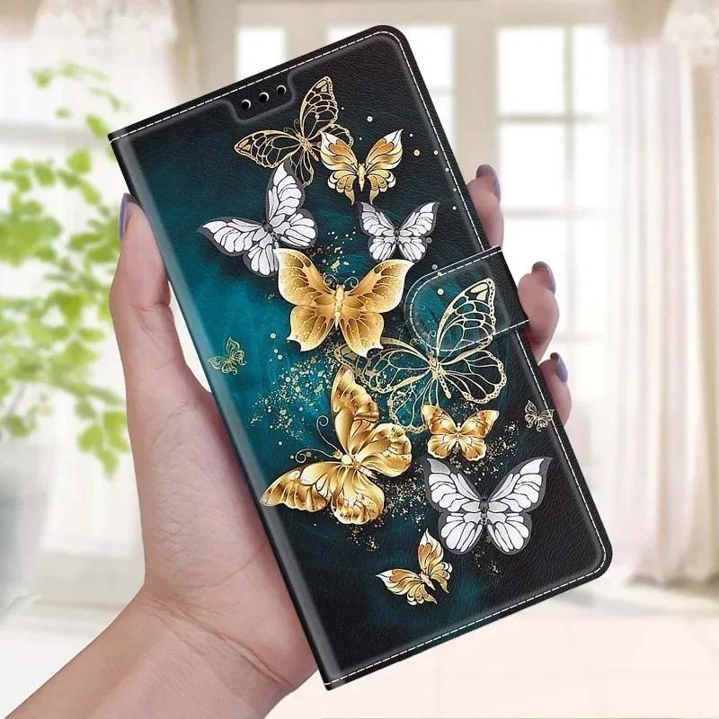 Чехол-книжка с бабочкой для Huawei Honor 90 Lite Honor90 Pro Кожаный чехол с рисунком бабочки для Honor 90 Pro Honor90lite Чехол-книжка с подставкой