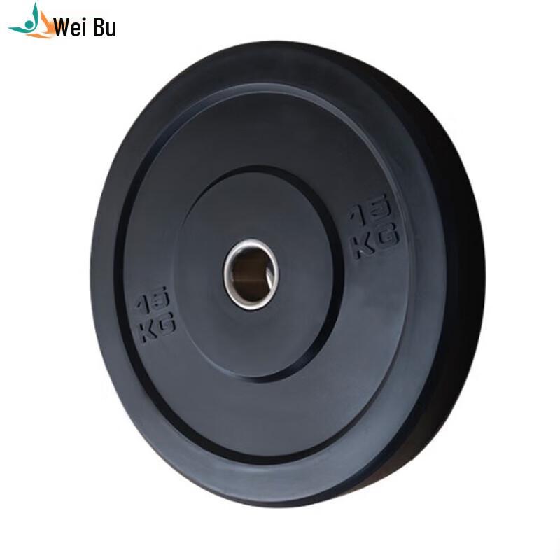Черная обрезиненная штанговая блин Weibu