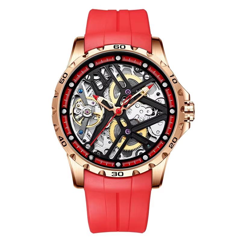 high-end brand AILANG Fashion Skeleton Mechanical Watches Automatic Watch Waterproof Hollow Tourbillon Wristwatch orologio uomo
