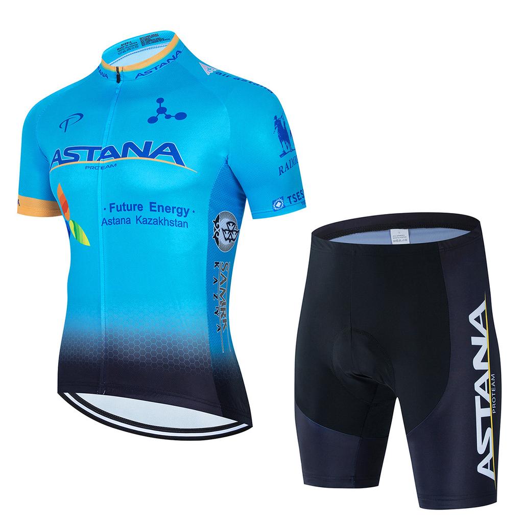 Exclusive For Astana Summer Cycling Clothes, Short-Sleeved Suits, Tops, Men'S Perspiration And Breathability, Tour De France Cycling Team
