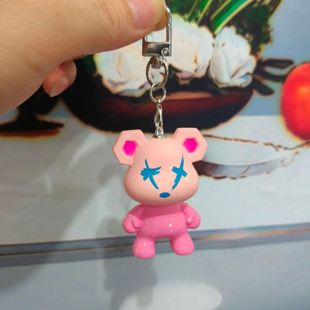 Starry Bear Acrylic Chameleon Keychain Color Changing Christmas Festival Gifts