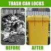 Сверхпрочный комплект замков для крышки контейнера для отходов Пряжка из нержавеющей стали Ремни для фиксации крышки мусорного бака