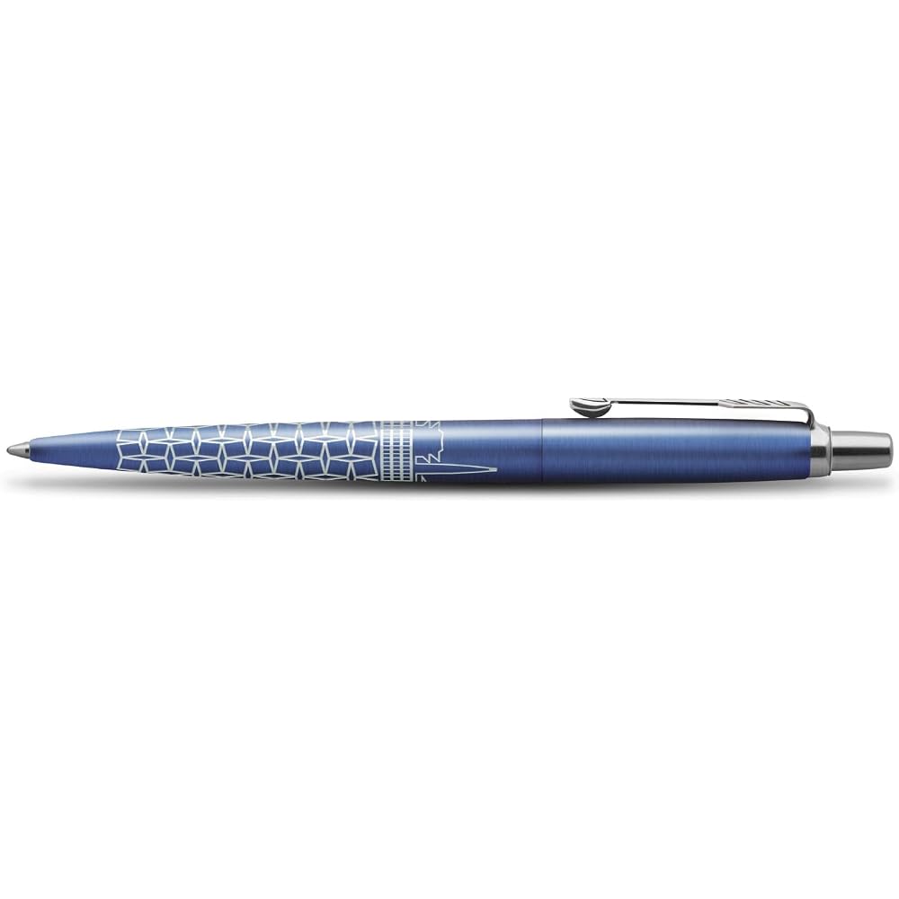 PARKER Ручка-шариковая Parker, Jotter Синий CT, Средняя, На масляной основе, Подарочная коробка, Подарок, Премиум 2...