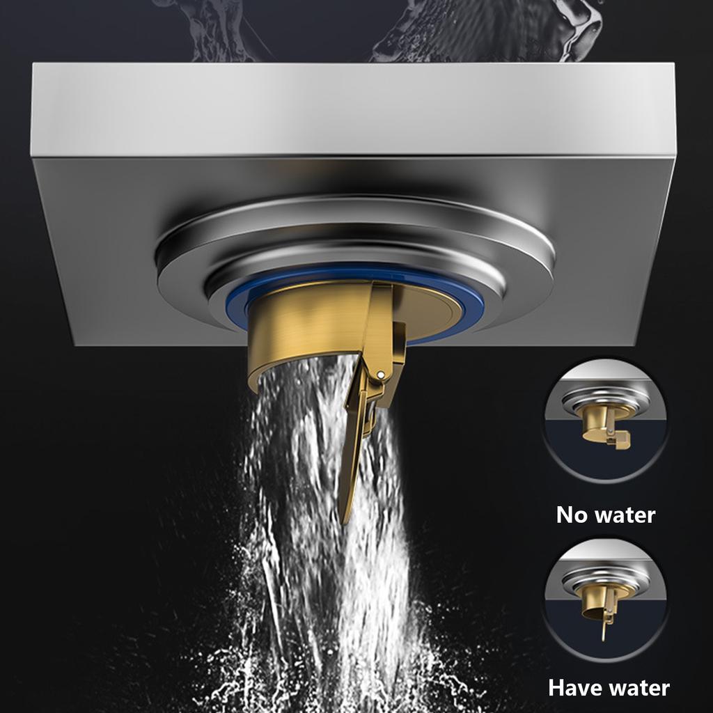 Сливной трап для пола 10*10 см, антизапаховый слив для ванной, дезодорирующий квадратный, сделай сам, черный, заглушка для фильтра для душа, труба из нержавеющей стали 304