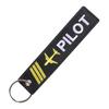 Remove Before Flights Key Chain Luggages Label Polyester Embroidery Chain Keychain For Aviations Gifts