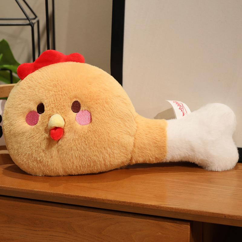 Cartoon Simulated Chicken Legs Treasure Doll Chicken Plush Toy Doll Girl Sleeping Pillow Cushion Gift