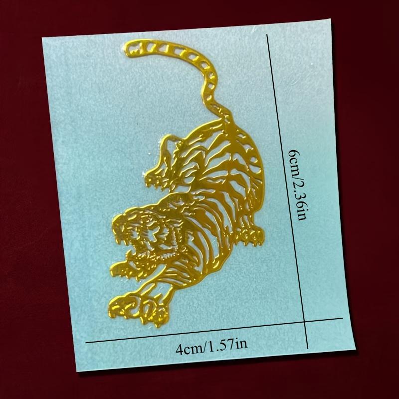 1 штука Дракон против. Металлическая наклейка Тигр - Подходит для мобильных телефонов, ноутбуков, автомобилей, мотоциклов, Яркий дизайн, Металлическая наклейка для украшения.