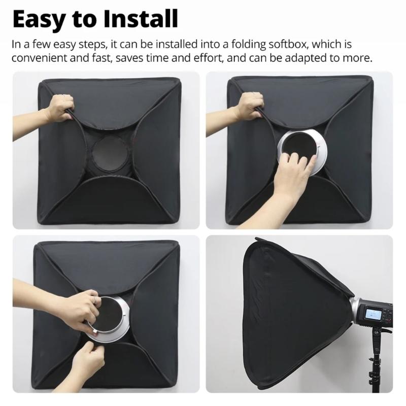 Bowens Mount Softbox Speed Rings Adapter for Studio Photography 150mm Fits S-type Softbox