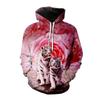 Plum Blossom Tiger Art Fleece Hoodie, Thick Warm Pullover for Men, Autumn Winter Wildcat Print Sweatshirt for Leisure Urban Strolls