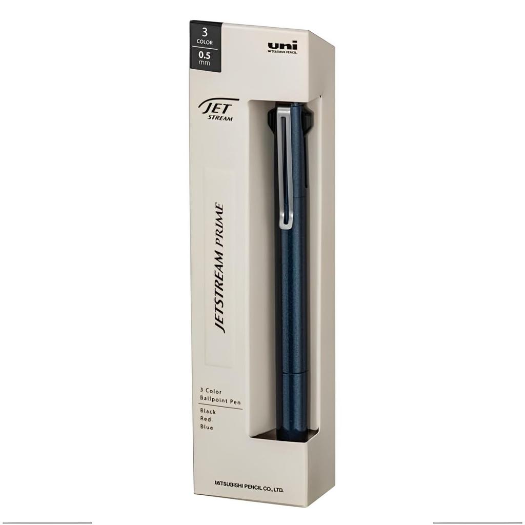 Mitsubishi Pencil Ballpoint Pen 3 Colors Jet Stream Dark Navy Back Order Oil-Based 0.5mm SXE3-3500-05 SXE3350005D.9