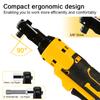 Electric Ratchet Wrench Set 500N.M Cordless 3/8" Power Impact Tool Sockets Kit For DEWALT Battery Car Repair Right Angle Wrench