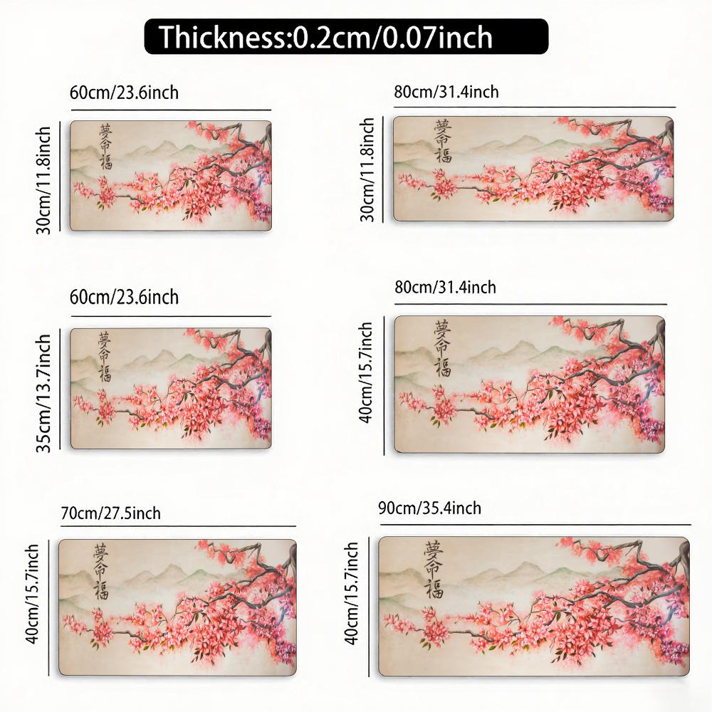 Chinese Landscape Painting Mouse Pad Large Rubber Anti-slip PC Desk Accessories Mousepad for Office and Gamer Keyboard Decor Mat