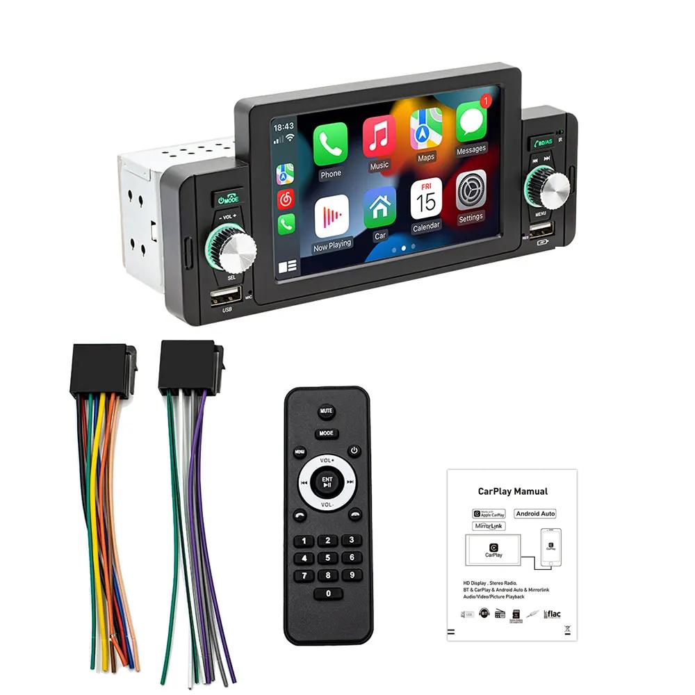 Car Radio 1Din MP5 Player Autoradio Stereo 5 Inch IPS Screen Carplay Mirror Link Bluetooth Universal Multimedia Player