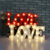 Romantic 3D LOVE LED Letter Sign Night Light Marquee Warm Light Table Lamp Lanterns Nightlights For Wedding Decor Lovers Gifts