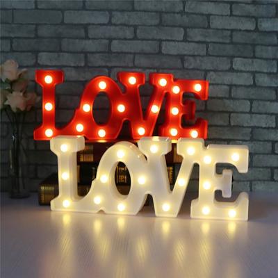 Романтический 3D LOVE светодиодный буквенный знак ночник шатер теплый свет настольная лампа фонарики ночники для свадебного декора подарки для влюбленных