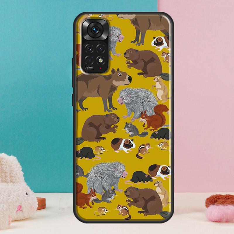 Mouse Rat Case For Xiaomi Redmi Note 13 12 Pro 14 11 9 10 9S 10S 11S 12S Redmi 14C 13C 10C 12C Cover
