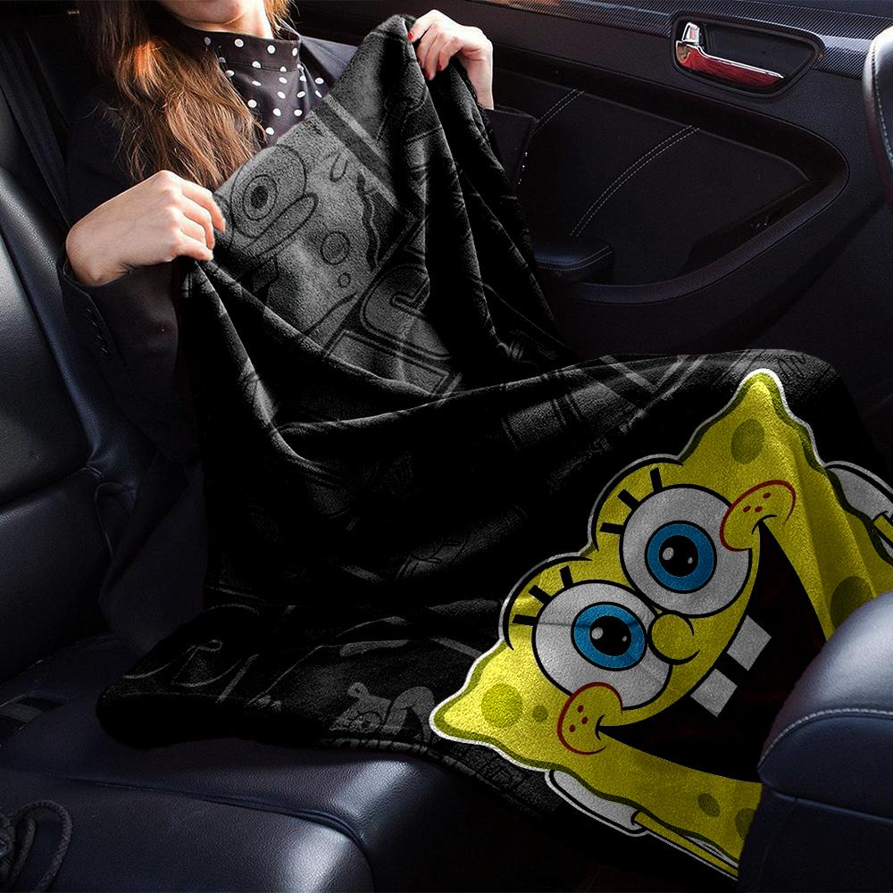 1Pc Spongebob Squarepants Adventure Blanket Soft Throw Blanket For Home Bedroom Bed Sofa Travel Office Solid Christmas Blanket