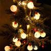 Снеговик Xmas светодиодный сказочный гирляндный светильник на батарейке для вечерние украшения рождественской елки освещения