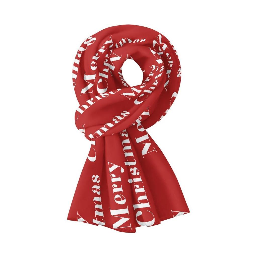 Розовый флисовый шарф с рождественским узором для девочек