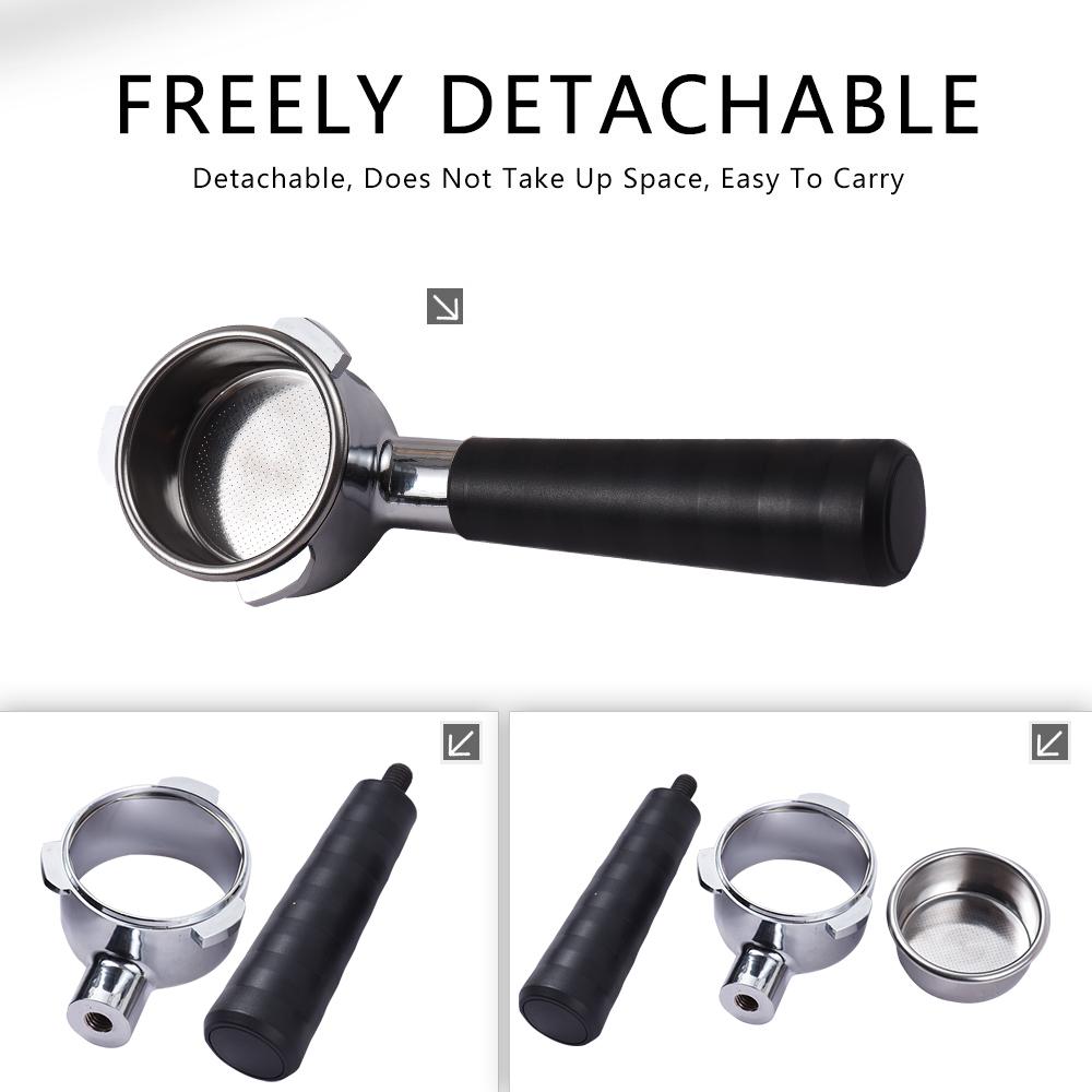 Cornesty 54mm Bottomless Naked Portafilter Filter Basket Included 3 Ears Stainless Steel