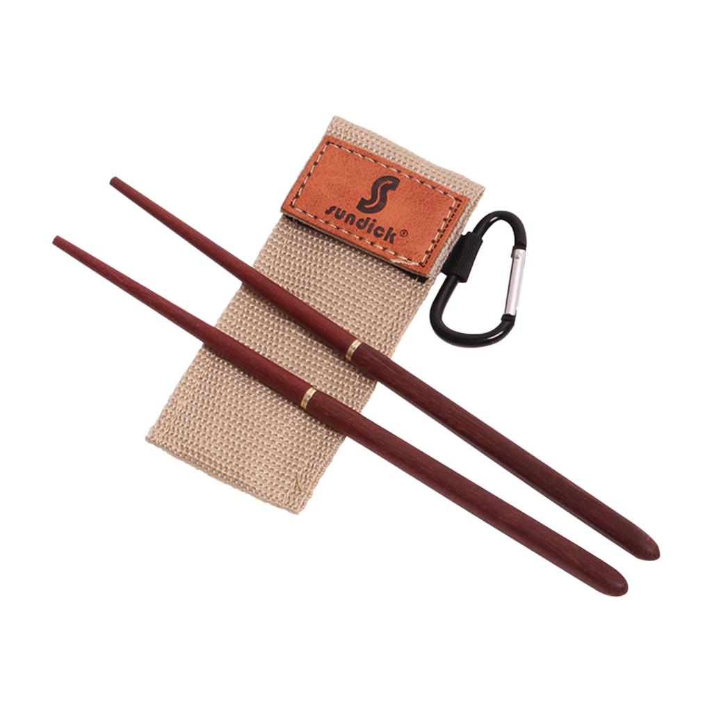 Portable Folding Chopsticks with Storage Bag Wooden-Material for Outdoor Camping
