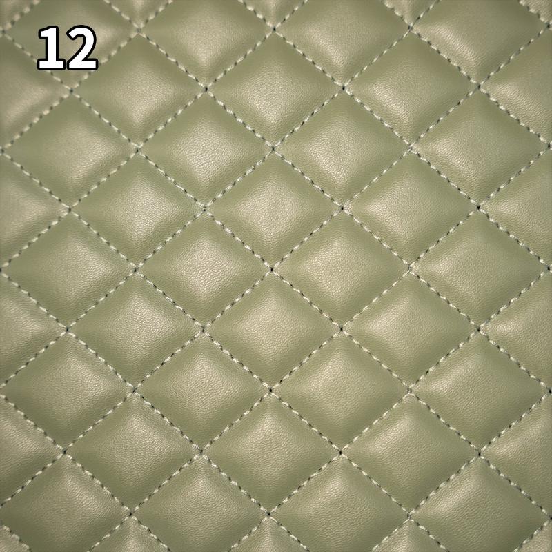 Высококачественная толстая губчатая стеганая искусственная кожа с вышивкой в клетку искусственная искусственная кожаная ткань для обивки мебели автомобиля своими руками