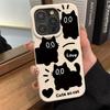 Чехол для телефона с изображением черного кота из мультфильма для iPhone 16 15 14 13 12 11 Pro Max X XS Max 8 7 Plus SE 2022, модный жесткий пластиковый чехол для телефона из ПК с защитой от ударов