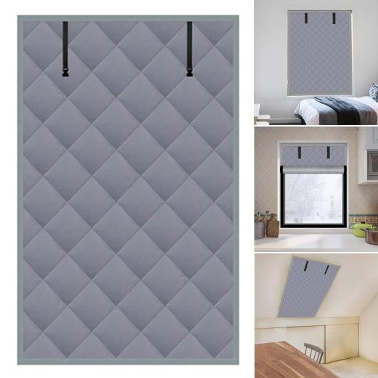 Зимний комплект для утепления окон Термоизолированное оконное покрытие с застежкой-липучкой Сворачиваемое утепленное оконное одеяло для спальни, мансарды, дома на колесах для сохранения тепла