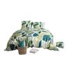 Parure De Lit - Housse Couette 260x240 Cm - 2 Taies - Feuillage Tropical - 100% Coton Doux