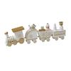 Christmas Train Decoration Wooden Festive Mini Train Ornament Xmas Train Centerpiece for Mantel Dining Table Happy New Year Gift