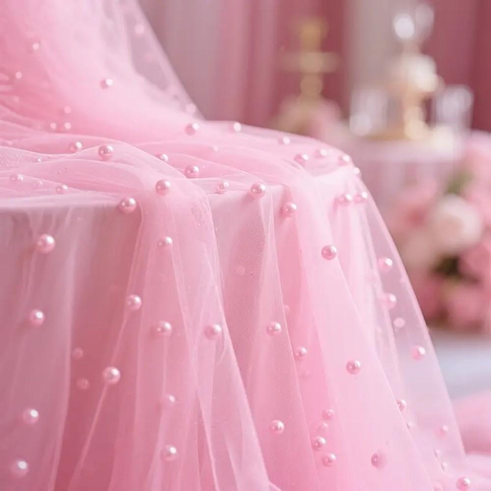 Semi Transparent Pearl Chiffon 0.75*3M Wedding Arch Drapes Table Runner Dining Decoration