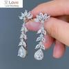 CAOSHI Ослепительные хрустальные серьги-подвески для женщин, помолвочные украшения с нежным дизайном, изящные аксессуары для свадебной церемонии