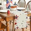 4th of July Table Runner, n Flag Table Runner Decorations for Table, Red White and Blue Table Runners Size 13”X72” (Star)