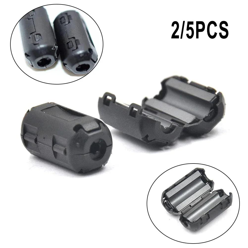 2/5pcs TDK 5mm Ferrite Core Noise Suppressor Filter Ring Cable Clip On Wire RFI EMI Anti-Jamming Cable Noise Cancellation