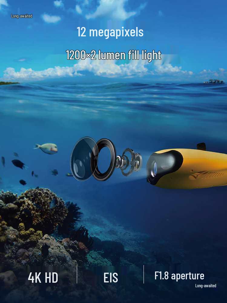 Подводный Дрон-Разведчик и Спасатель Shark MiniS - Робот для Исследований HD