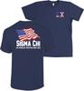 Традиционная футболка Sigma Chi Bella + Canvas Флаг Sig Chi - БОЛЬШЕ ЦВЕТОВ Унисекс Футболка