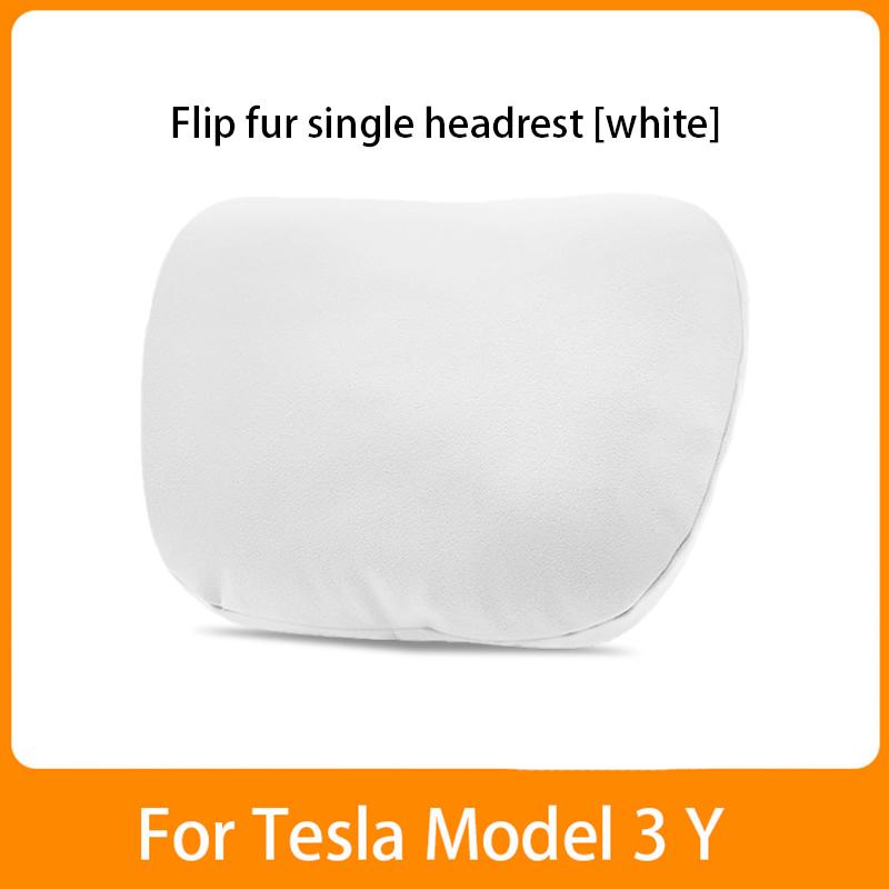 For Tesla Model 3 Model Y Car Seat Headrest Neck Pillow Model S Model X Soft Comfort Memory Cushion Protect Cover Accessories