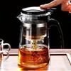 1 Piece of High Borosilicate Glass Teapot with a Simple One Click Tea Maker, Ideal for Home, Office, and Restaurant Use
