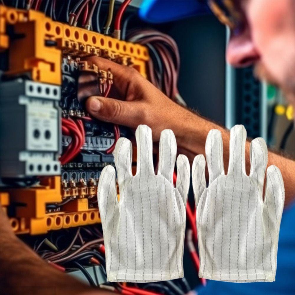 Sulfur Free Working Gloves Nylon Safety Work Gloves Tool Anti-static Gloves Electronics Factory