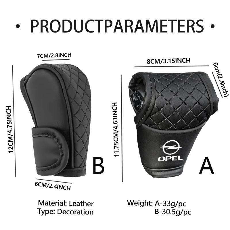 AAIK1 Car Shift Handle Cover Leather Non-slip Gear Sheath Decoration For Opel Meriva Mokka Grandland Vectra Zafira Vivaro Antara