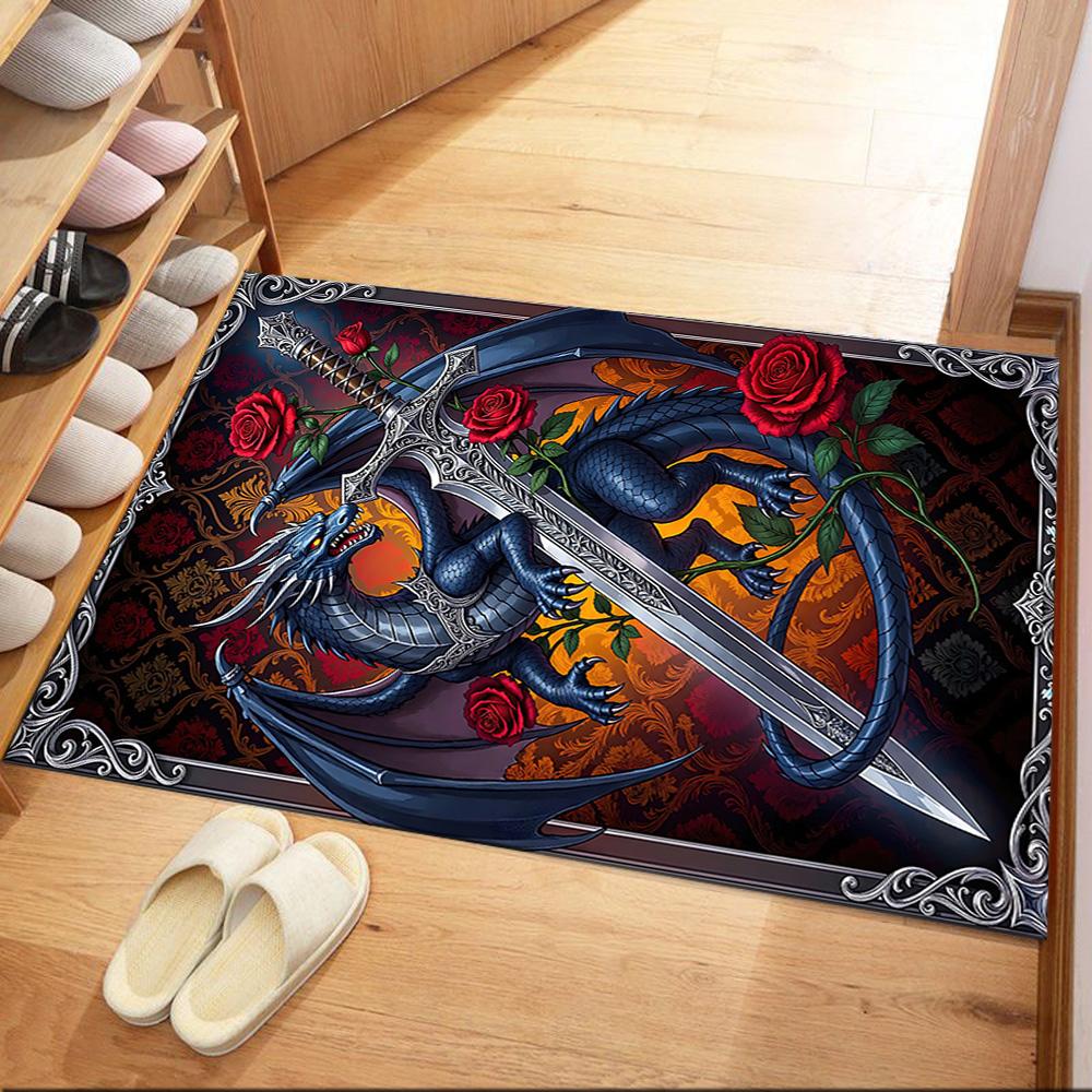 Gothic Style Carpet Design for Dining Room Hallway Living Rooms Decorate room Anti-slip Rug Office home decor Wedding Party Gift