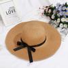 Women Floppy Straw Foldable Big Wide Brim Sun Hat Straw Cap Summer Bow Cap Beach Hat